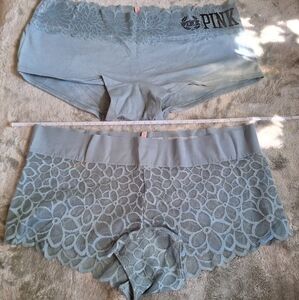 2 Pair of PINK Low Rise Boyshorts Large